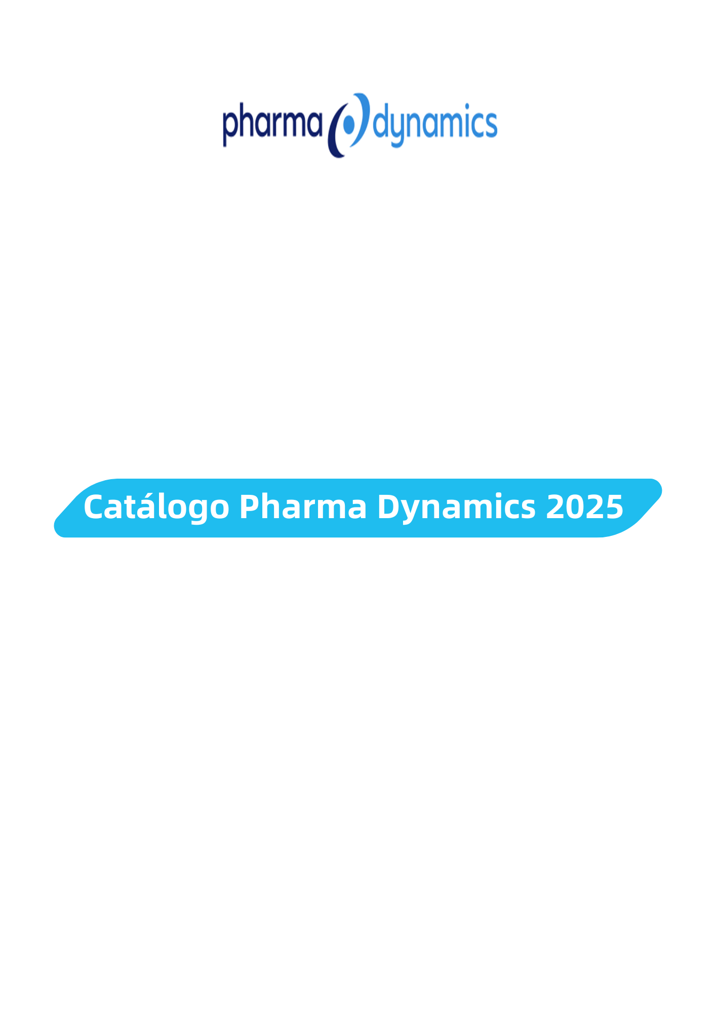 Capa do Catálogo Pharma Dynamics